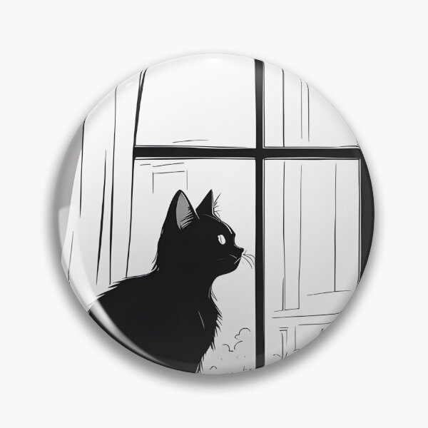 Item preview, black cat flowers and butterfliesk designed and sold by Catophile.