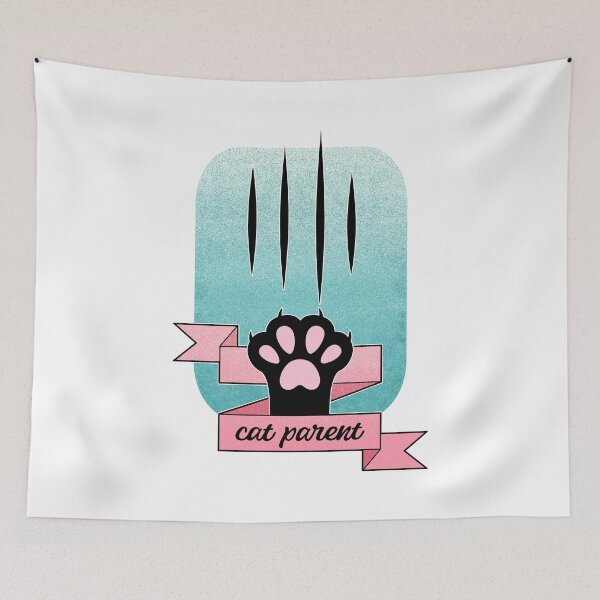 Item preview, Cat Parent | Cat Paw | Teal and Pink  designed and sold by ObsidianDaz.