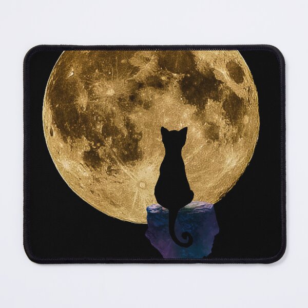 Item preview, A lonely black cat on a full moon designed and sold by attakorn.