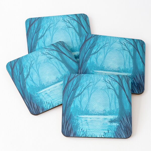 Item preview, Moonlit forest lake designed and sold by kittydarkstar.