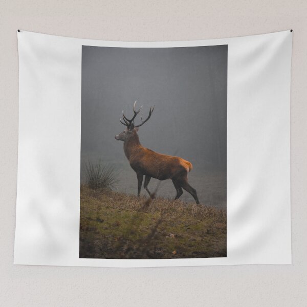 Item preview, A deer in the foggy forest designed and sold by MyArtistry.
