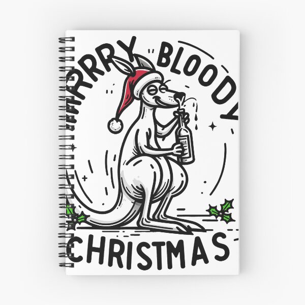 Item preview, Minimalist Drunk Kangaroo in Christmas designed and sold by PixelProphets.