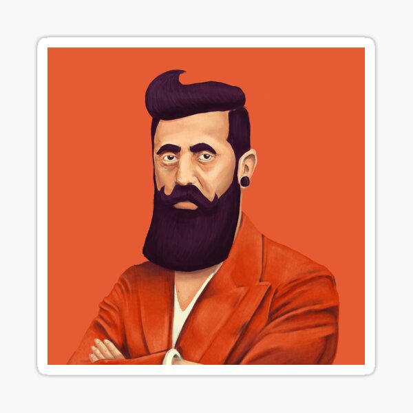 Item preview, Hipster Theodore Herzl designed and sold by gabyfai.