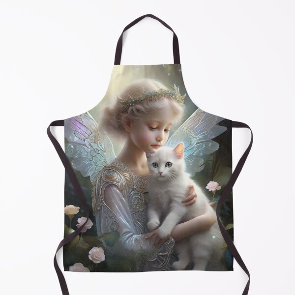 Item preview, Angelic Fairy Baby with a white kitten designed and sold by KeshaEls.