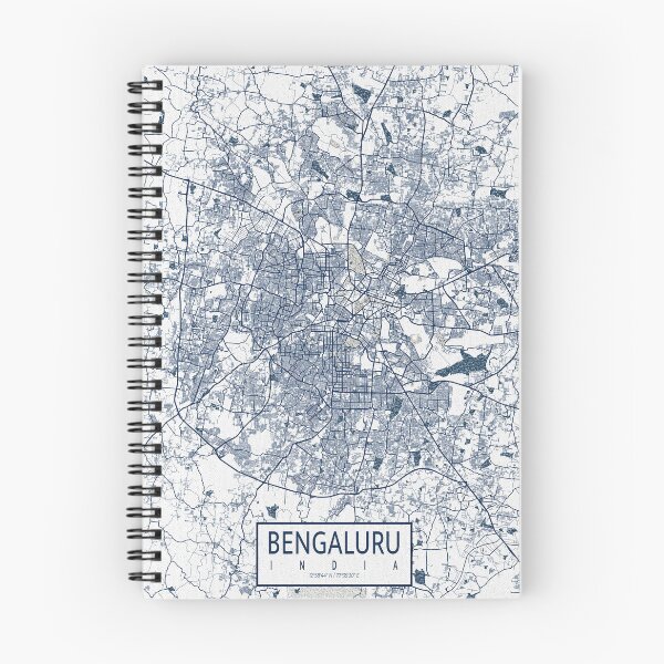 Artikelvorschau, Stadtplan von Bengaluru, Indien – Küste entworfen und verkauft von deMAP.