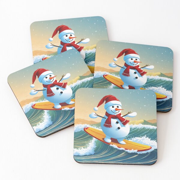 Item preview, Snowman Surfer #1  On Vacation - Stoked Frosty Glide  designed and sold by Artekinium.
