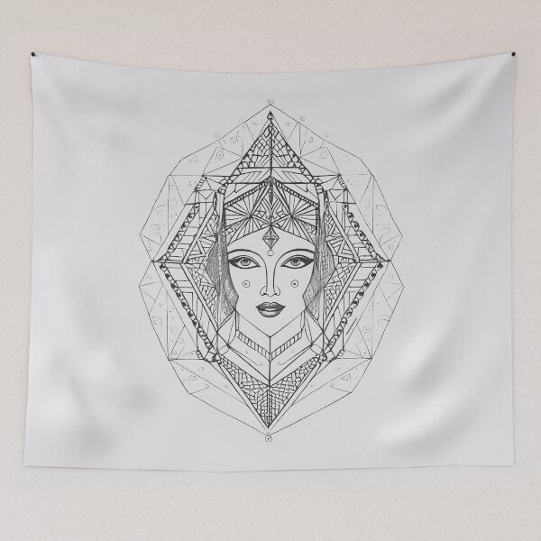 Item preview, 20s Goddess in Black | Sacred Geometry Portraits designed and sold by monkeybusiness.pt.
