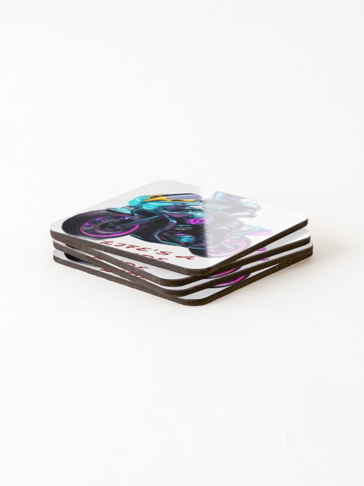 Thumbnail 4 of 5, Coasters (Set of 4), Life's A Ride designed and sold by DesignPrePress.