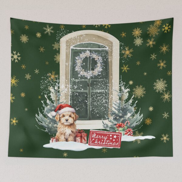 Item preview, "Santa Puppy Snuggles" Charming and Sweet Christmas Puppy Design  designed and sold by Lunardreams54.