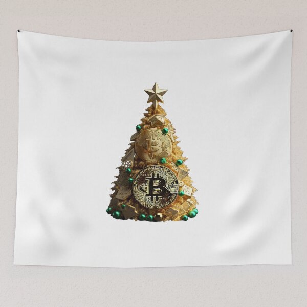 Item preview, Crypto Bitcoin Christmas Tree | Sticker designed and sold by NicolasGlowArt.