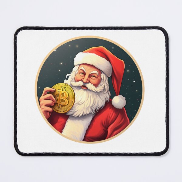 Item preview, Christmas Santa Bitcoin | Sticker, T-Shirt designed and sold by NicolasGlowArt.