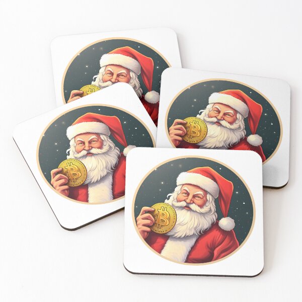 Item preview, Christmas Santa Bitcoin | Sticker, T-Shirt designed and sold by NicolasGlowArt.