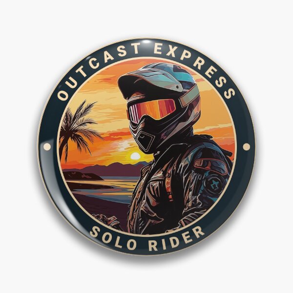 Item preview, SOLO RIDER sticker | Outcast Express | Solo Motorcyclist designed and sold by ronengel.
