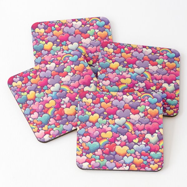 Item preview, Colorful Hearts in a Vibrant Floral Gift Pattern - Spread Joy! designed and sold by Kittyzens.