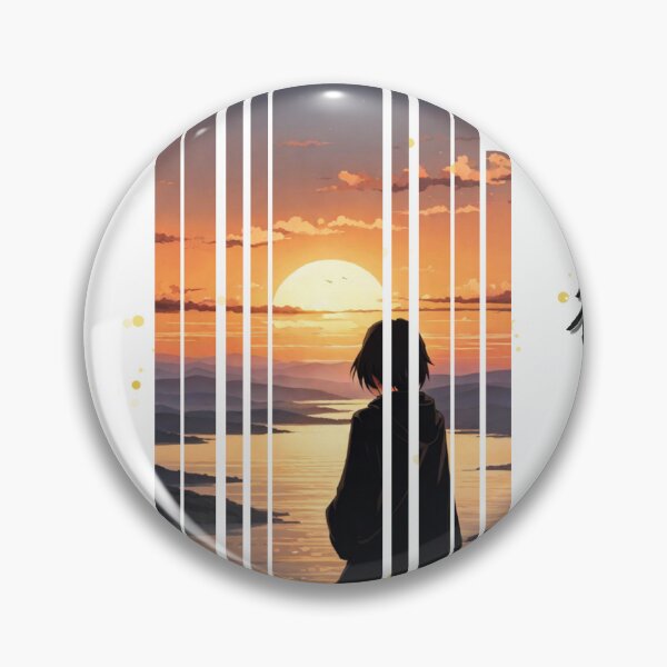 Item preview, mujer anime observando el atardecer designed and sold by blalels.