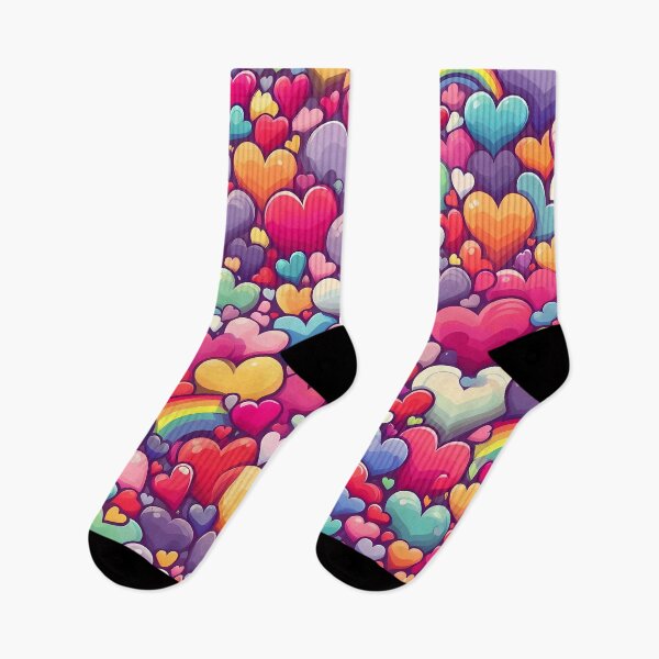 Item preview, Colorful Hearts in a Vibrant Floral Gift Pattern - Spread Joy! designed and sold by Kittyzens.