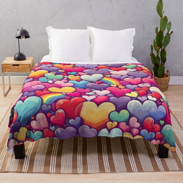 Item preview, Colorful Hearts in a Vibrant Floral Gift Pattern - Spread Joy! designed and sold by Kittyzens.
