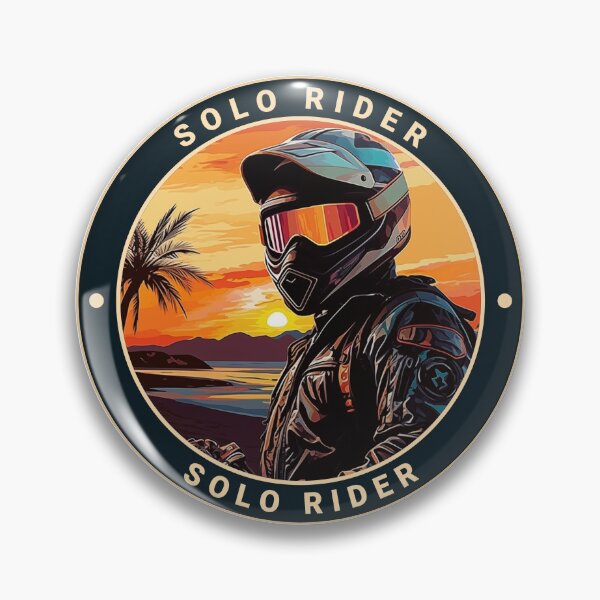 Item preview, SOLO RIDER sticker | Solo Motorcyclist designed and sold by ronengel.