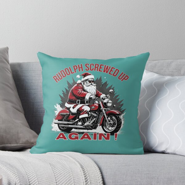 Item preview, Santa Clause driving motorcycle, funny Christmas text inscription designed and sold by Meandmyshop.