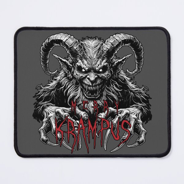 Item preview, Evil Krampus Illustration - Dark Christmas Decor designed and sold by PrintPit.