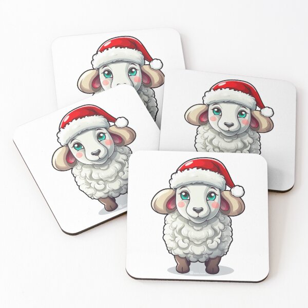 Artikelvorschau, Weihnachtssüßes Schaf | Aufkleber entworfen und verkauft von NicolasGlowArt.