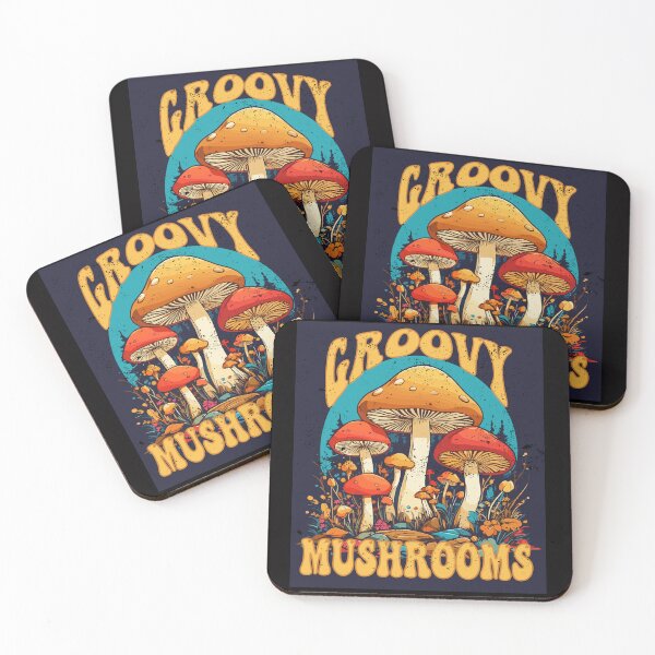 Item preview, Vintage Groovy Mushrooms designed and sold by YokujinDesign.