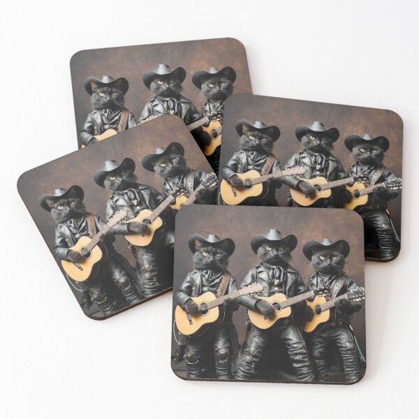 Item preview, Black Cats Rock Band . Rock N Roll . Cowboys  designed and sold by NFL-LIVE .