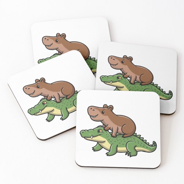 Item preview, Capybara riding alligator designed and sold by PawelNature.