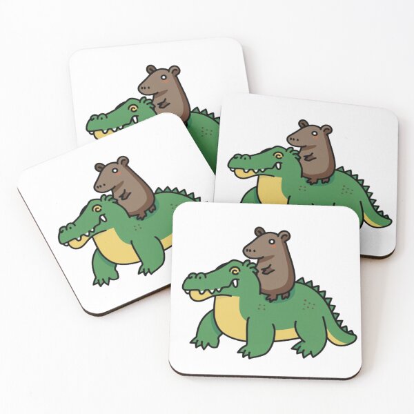 Item preview, Capybara riding alligator designed and sold by PawelNature.