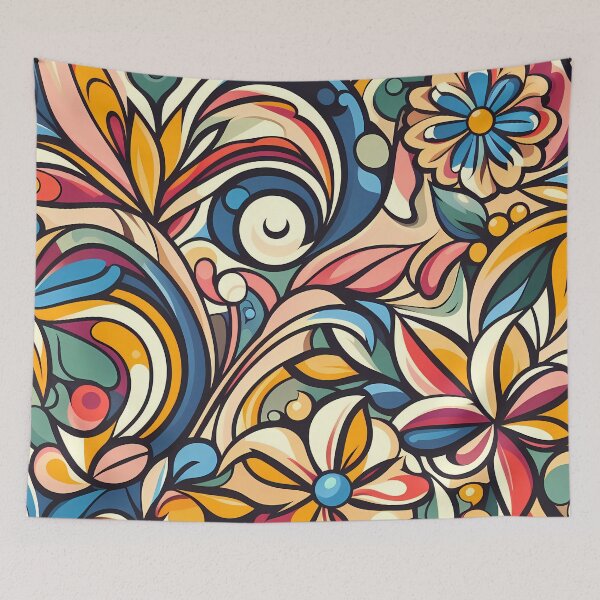 Item preview, Colorful Floral Pattern: A Cute Gift designed and sold by Kittyzens.