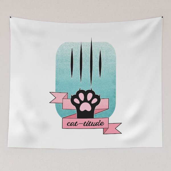 Item preview, Cattitude | Cat Paw | Cat Pun designed and sold by ObsidianDaz.