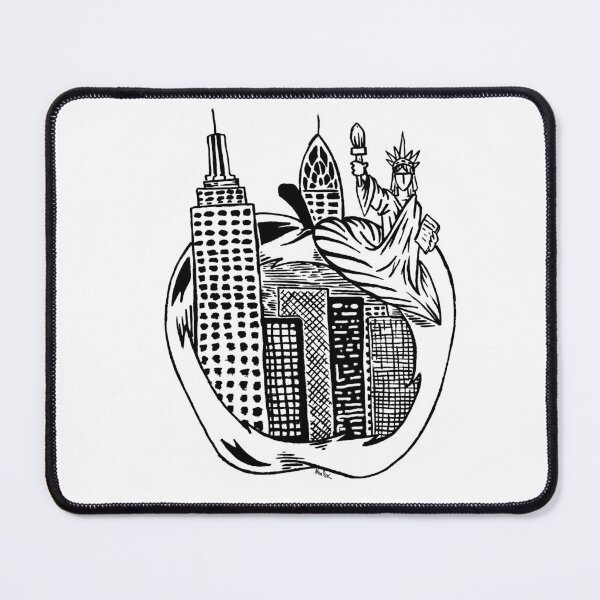 Item preview, Big White Apple Traced Black designed and sold by Nealoc.