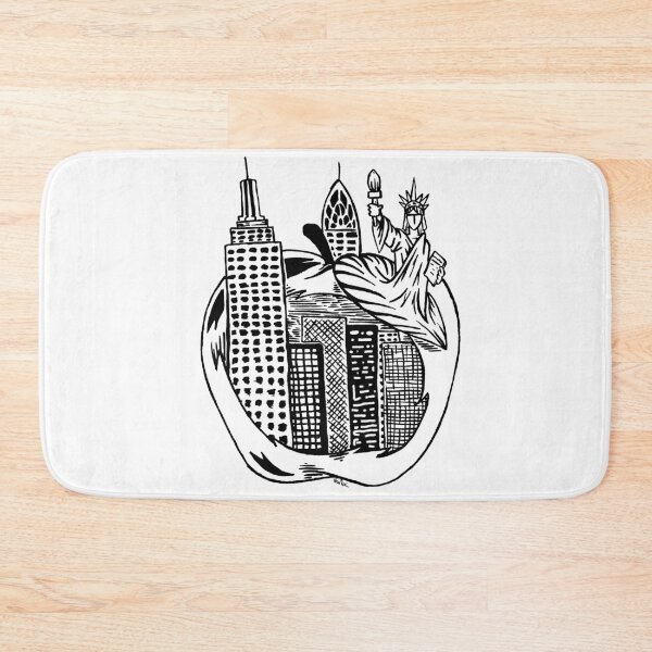 Item preview, Big White Apple Traced Black designed and sold by Nealoc.