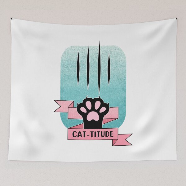 Item preview, Cattitude | Cat Paw | Cat Pun designed and sold by ObsidianDaz.