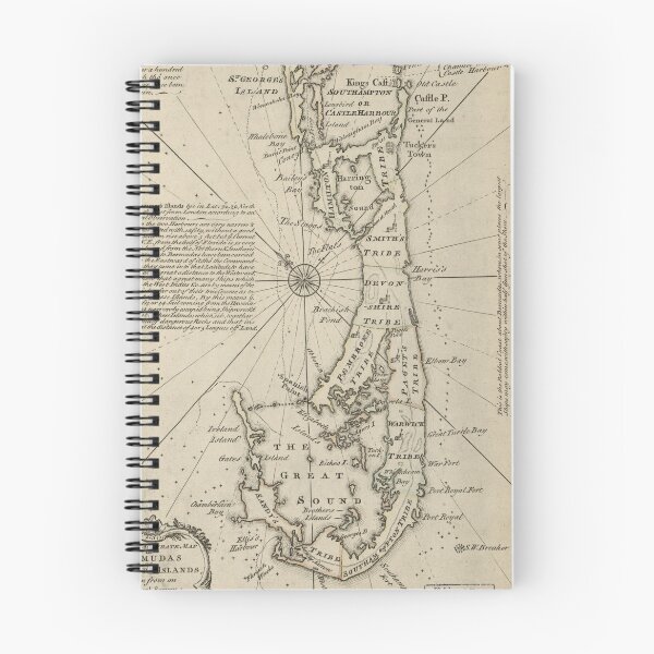 Item preview, Vintage Map of Bermuda (1752) designed and sold by BravuraMedia.