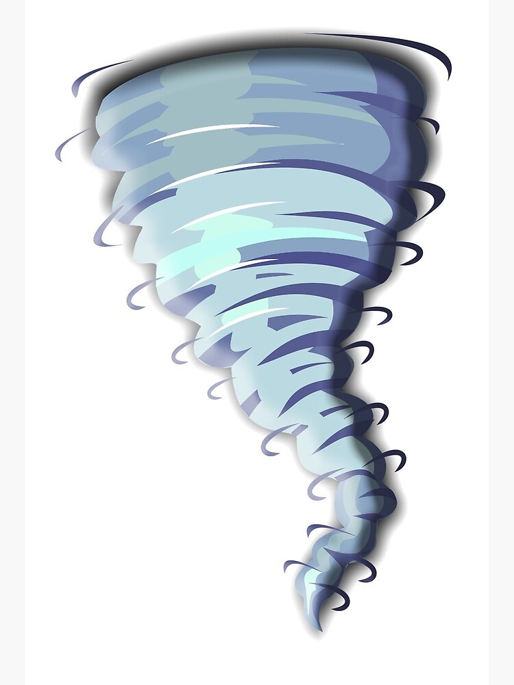 Impression Rigide Tornade Dessin Anime Vent Tempete Par Tomsredbubble Redbubble