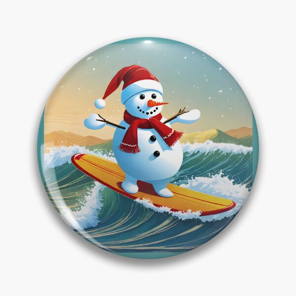 Item preview, Snowman Surfer #1  On Vacation - Stoked Frosty Glide  designed and sold by Artekinium.