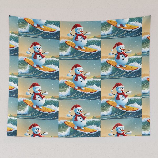 Item preview, Snowman Surfer #1  On Vacation - Stoked Frosty Glide  designed and sold by Artekinium.