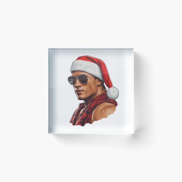 Item preview, The Rock Christmas | Sticker designed and sold by NicolasGlowArt.