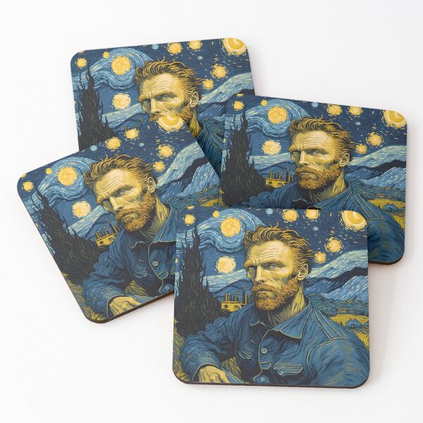 Item preview, Van Gogh - Starry Night, self portrait design - 1 designed and sold by V Art Travel Archive.