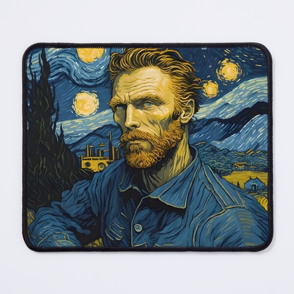 Item preview, Van Gogh - Starry Night, self portrait design - 1 designed and sold by vsartmaking.