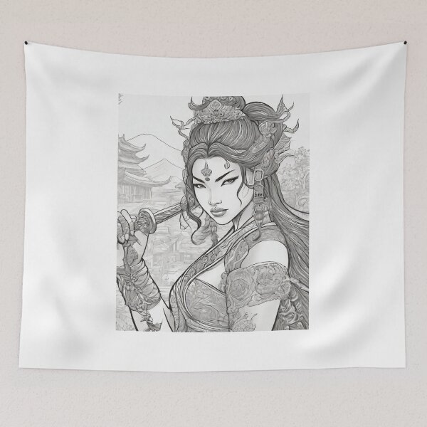 Item preview, Japanese Samurai girl  designed and sold by Luhgoveiia.