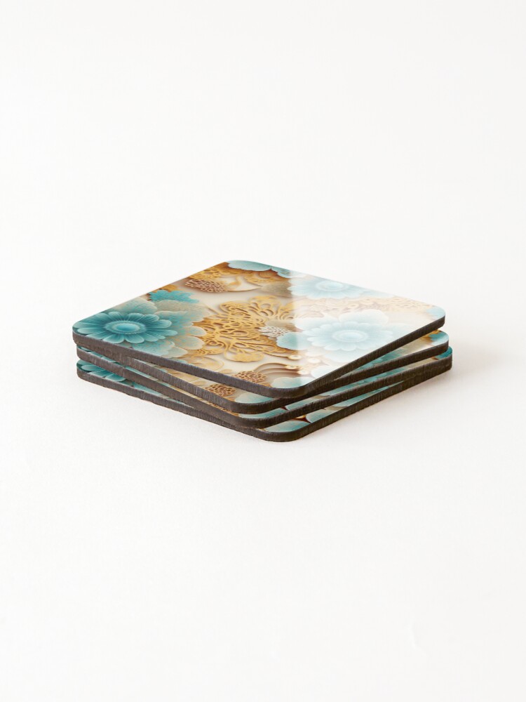 Thumbnail 4 of 5, Coasters (Set of 4), Lace Pattern designed and sold by SideSignal.