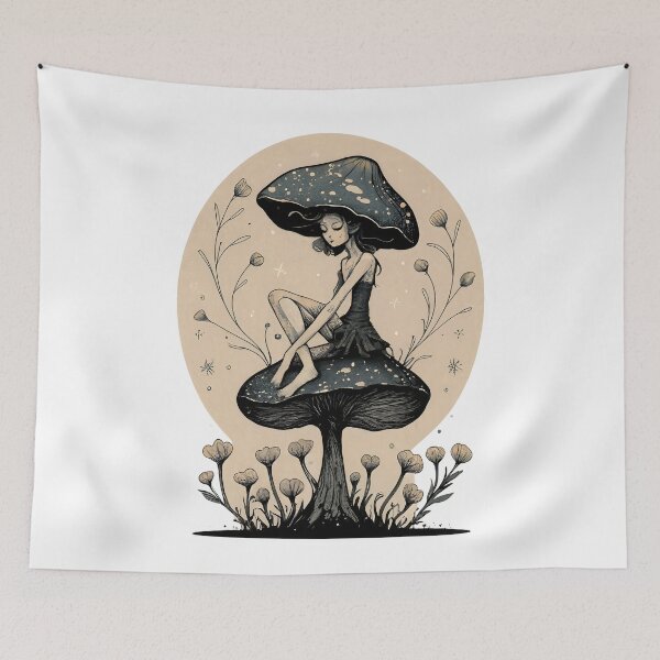 Item preview, Fairy on a mushroom designed and sold by MellaTee.