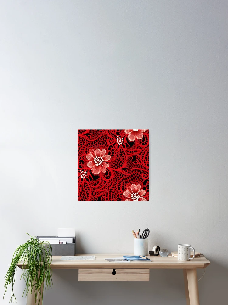 Thumbnail 2 of 3, Poster, Lace Pattern designed and sold by SideSignal.