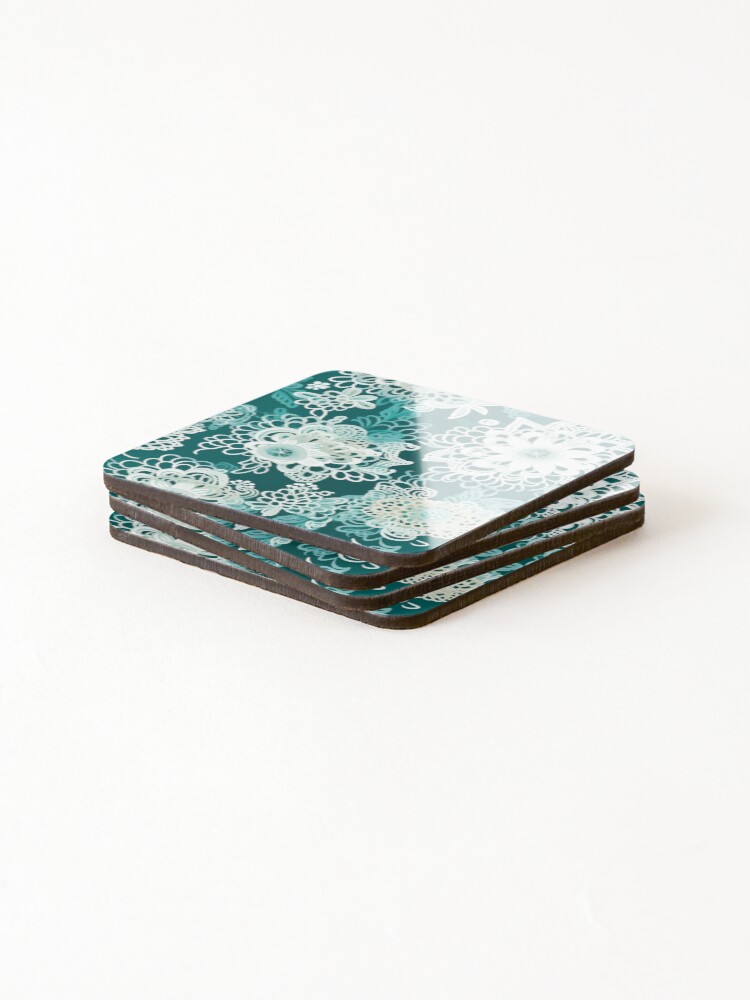 Thumbnail 4 of 5, Coasters (Set of 4), Lace Pattern designed and sold by SideSignal.