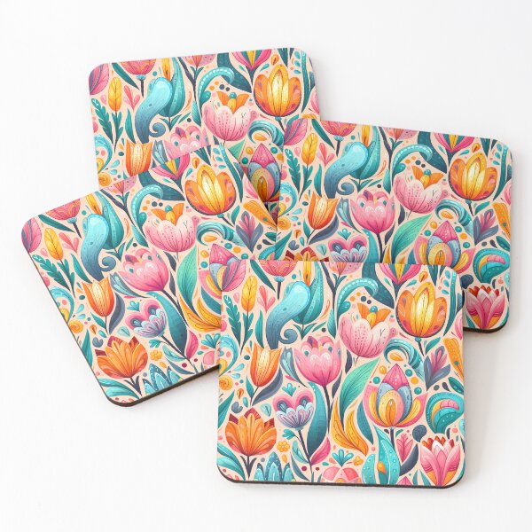 Item preview, Abstract and Cute Floral Pattern designed and sold by Kittyzens.