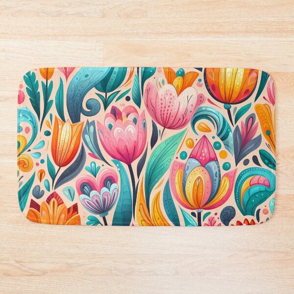 Item preview, Abstract and Cute Floral Pattern designed and sold by Kittyzens.