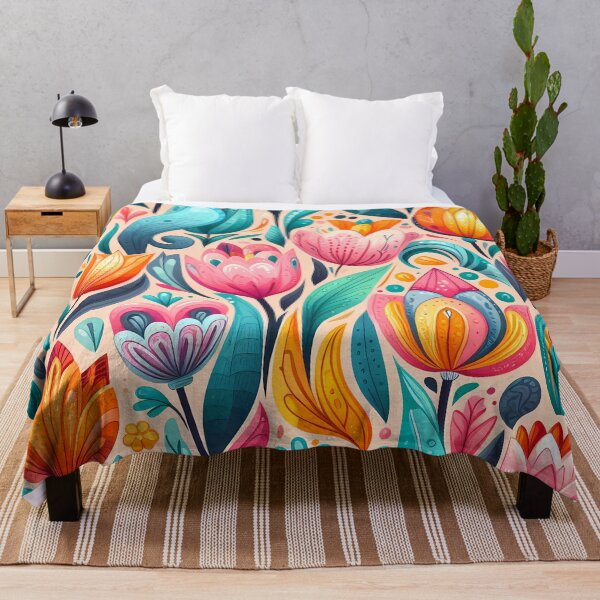 Item preview, Abstract and Cute Floral Pattern designed and sold by Kittyzens.