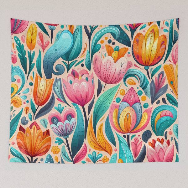 Item preview, Abstract and Cute Floral Pattern designed and sold by Kittyzens.
